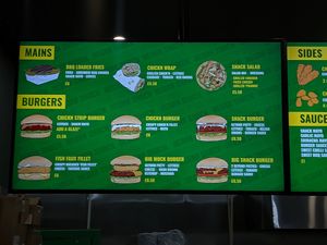 Menu, November 2022, 1/2 at Vegan Shack - Piccadilly Gardens in Manchester