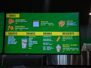 Menu, November 2022, 2/2 at Vegan Shack - Piccadilly Gardens in Manchester