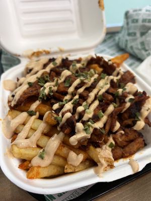 BBQ Loaded Fries  at Vegan Shack - Piccadilly Gardens in Manchester