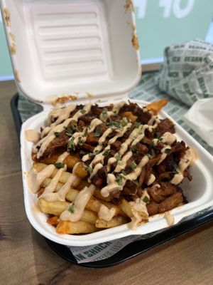 BBQ Loaded Fries  at Vegan Shack - Piccadilly Gardens in Manchester