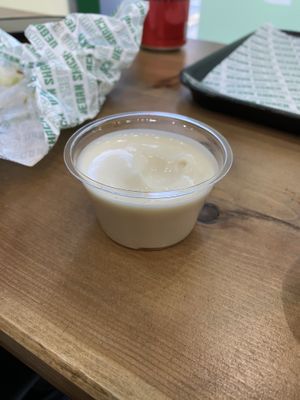 Garlic mayo  at Vegan Shack - Piccadilly Gardens in Manchester