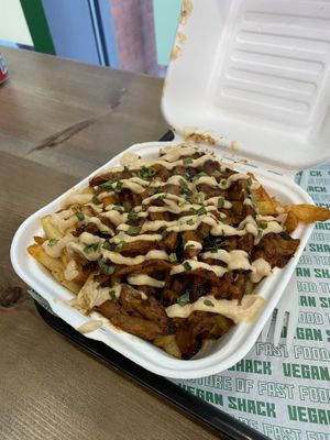 BBQ Loaded Fries  at Vegan Shack - Piccadilly Gardens in Manchester