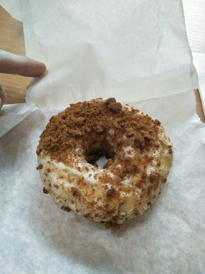 Biscoff donut at Vegan Shack - Piccadilly Gardens in Manchester