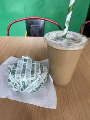 My order   at Vegan Shack - Piccadilly Gardens in Manchester