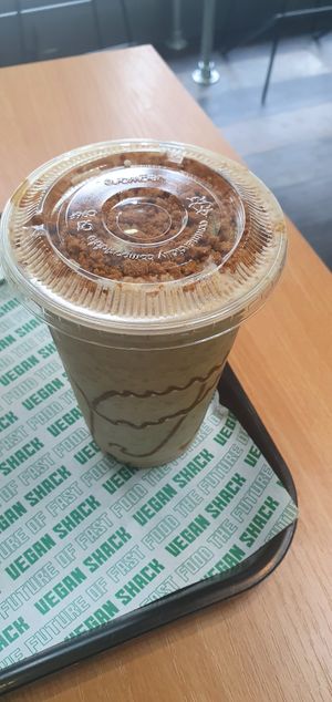 Biscoff shake at Vegan Shack - Piccadilly Gardens in Manchester