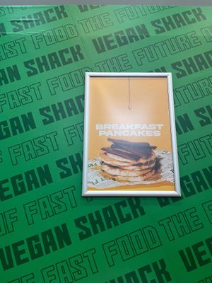 Pancakes with bacon  at Vegan Shack - Piccadilly Gardens in Manchester