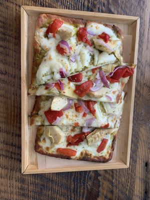 Specialty item of the month - cauliflower crust flatbread pizza  at The Juice Jar in Erie