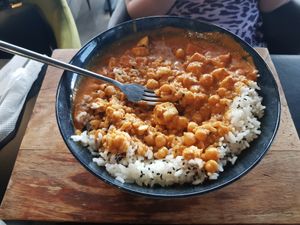 Vegan curry at Kafemat in Zrenjanin
