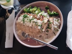 Tofu steak at Kafemat in Zrenjanin