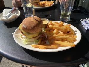 Mystic 18 burgers & fries  at McMenamins in Vancouver