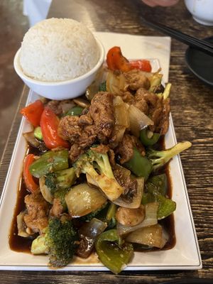 Vegan Kung Pao Chicken  at Dian Xin in New Orleans