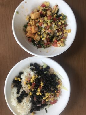 both bowls at Condado Tacos in Indianapolis