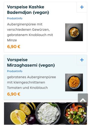 Vegane Vorspeisen  at Pars in Kiel