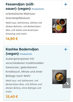 Fessendjan & Kashke Bademdjan at Pars in Kiel