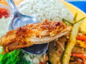 Texture of the chicken at Nature Vegetarian Delights 大自然素食 - Bukit Purmei in Central Singapore