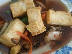 bean curd with mixed vegetables  at Nature Vegetarian Delights 大自然素食 - Bukit Purmei in Central Singapore