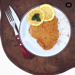 Seitan milanesa: 100% gluten at Vegan Fooster - maybe closed in Buenos Aires