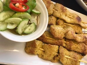 chicken satay at Loving Hut - Nonthaburi in Pak Kret