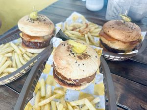 Very tasty burgers   at Crush in Merida