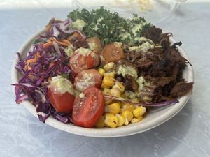 BBQ mushroom brisket  #Veganuary at Cali Press in Randwick