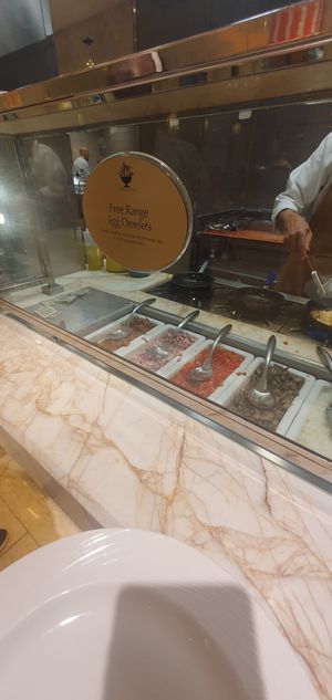 You can't tell on the photo but it says vegan option available (just egg) at Wynn Hotel - The Buffet in Las Vegas