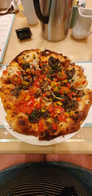 Vegan pizza at Wynn Hotel - The Buffet in Las Vegas