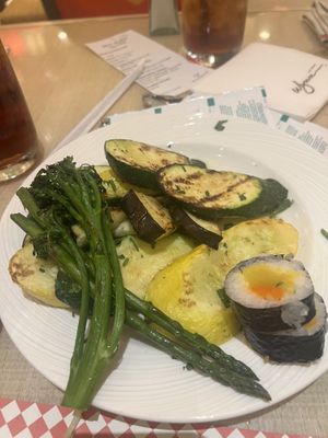 Roasted veg and veg sushi  at Wynn Hotel - The Buffet in Las Vegas