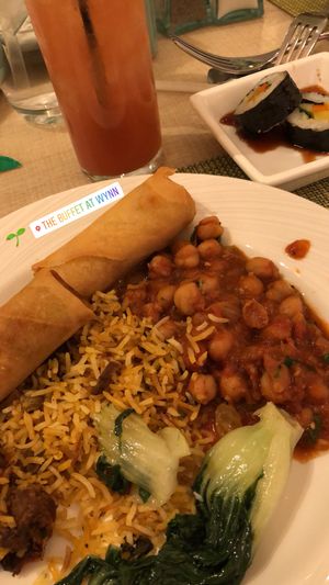 Varied selection of vegan items at Wynn Hotel - The Buffet in Las Vegas