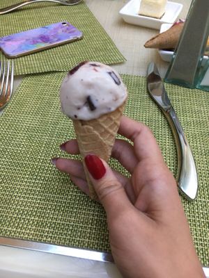 Soy cherry ice cream...it’s pretty bad tbh :( at Wynn Hotel - The Buffet in Las Vegas
