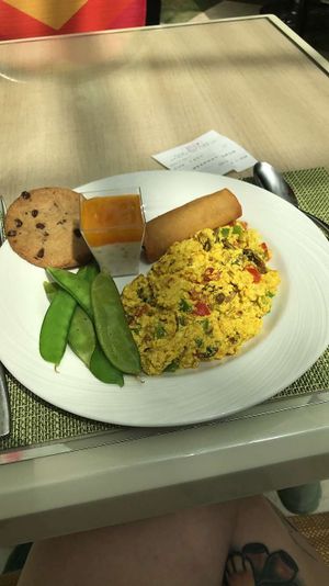 Spring rolls were delicious. Tofu scramble very good.  at Wynn Hotel - The Buffet in Las Vegas