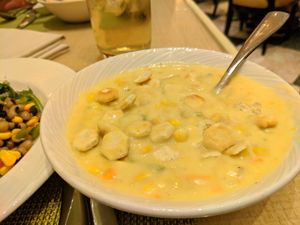 spicy vegan soup at Wynn Hotel - The Buffet in Las Vegas