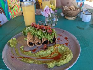 Tacos de Jamaica at Xhuba in Playa Zipolite