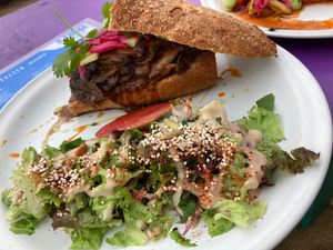 Torta de pibil at Xhuba in Playa Zipolite