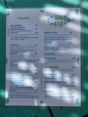 Their vegan menu is full of yummy things  at Xhuba in Playa Zipolite