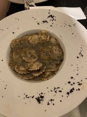 Vegan ravioli   at La Terrazza in Valencia