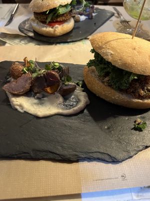 Quinoa burger  at Peso Neto in Bilbao
