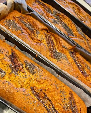 vegan bananenbrood  at Buno Coffee in Amsterdam