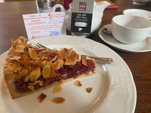 Kirsch Mandelkuchen at Deicheck Café in Sankt Peter-ording