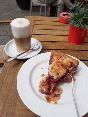 Mandeln Kirsch Kuchen at Deicheck Café in Sankt Peter-ording