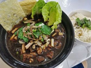 Bak Kut Teh with white rice at Flourish Cafe 繁荣素食咖啡厅 in West Singapore