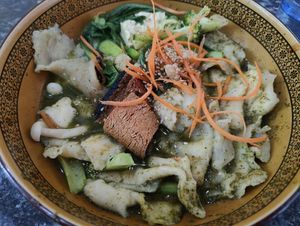 Mee hoon kueh at Flourish Cafe 繁荣素食咖啡厅 in West Singapore