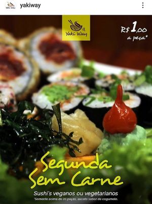 Promoção segunda sem carne  at Yaki Way in Fortaleza