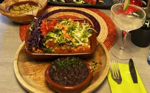 Veganised enchiladas   at Sabor Sabor in Rotterdam