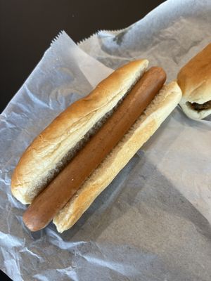 fake meat hot dog!!!!!!   at IKEA in Orlando