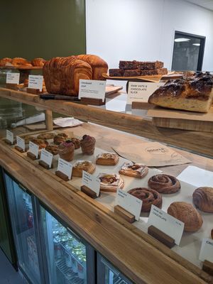 Bakery display at Docker Bakery in Folkestone