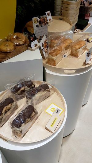 Assortment of breads at Vegan Veganing in Seoul