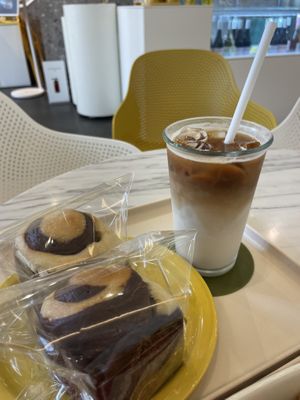 Coffee with oatside (very bad coffee)  at Vegan Veganing in Seoul