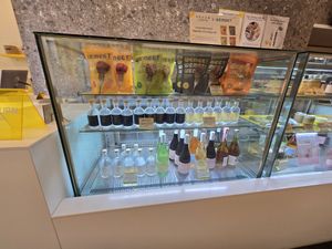 Refrigerator case at Vegan Veganing in Seoul