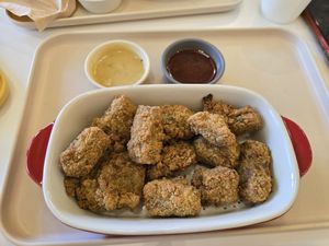Fried chicken at Vegan Veganing in Seoul