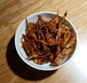 Side dish: Spicy Soy Meat at North Korean Restaurant ChinChin 북녘식당친친 in Seoul